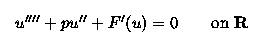 u'''' + p u'' + F'(u) = 0